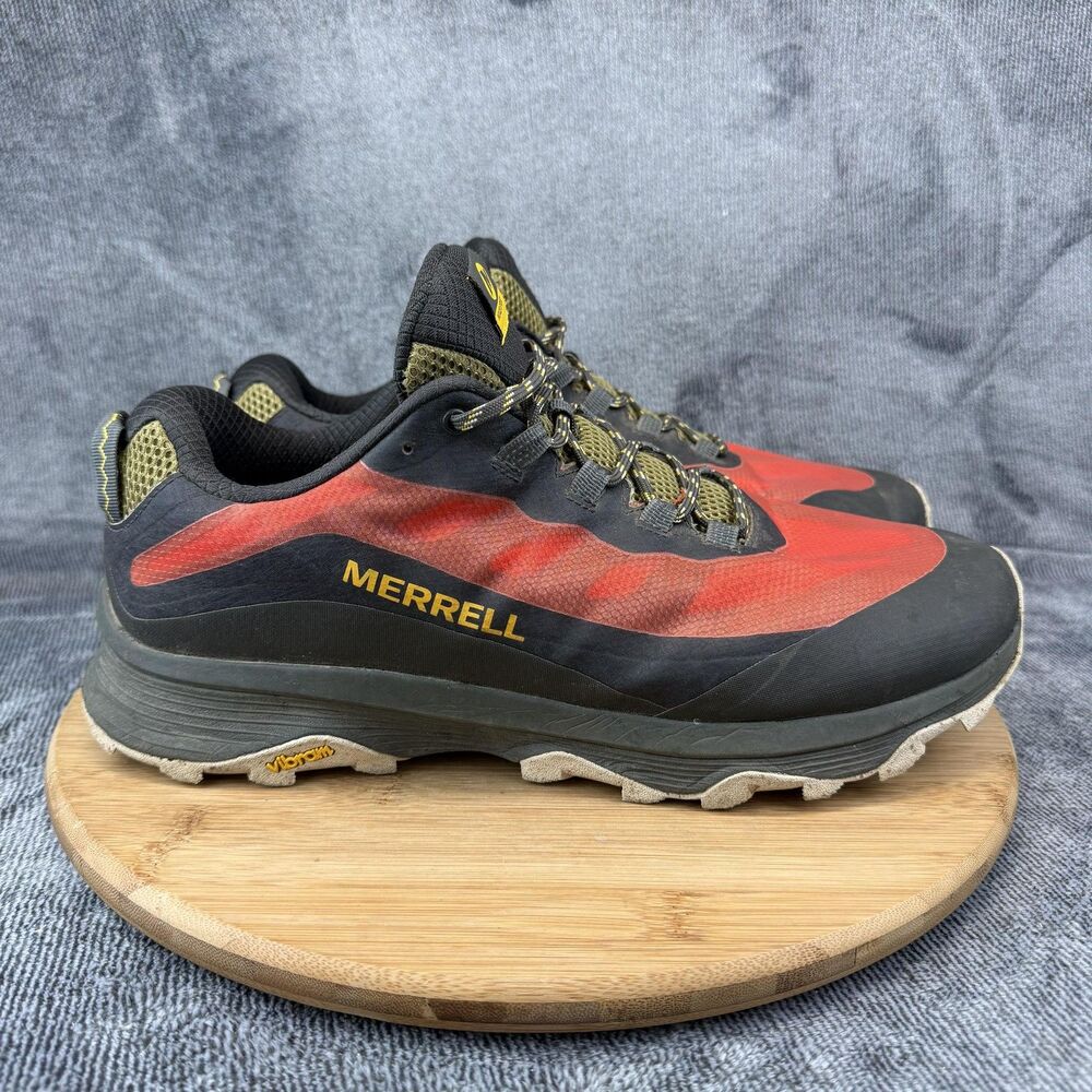 Merrell Shoes Mens Size 12 Red Mesh Trail Hiking Low Top Sneakers J066777W